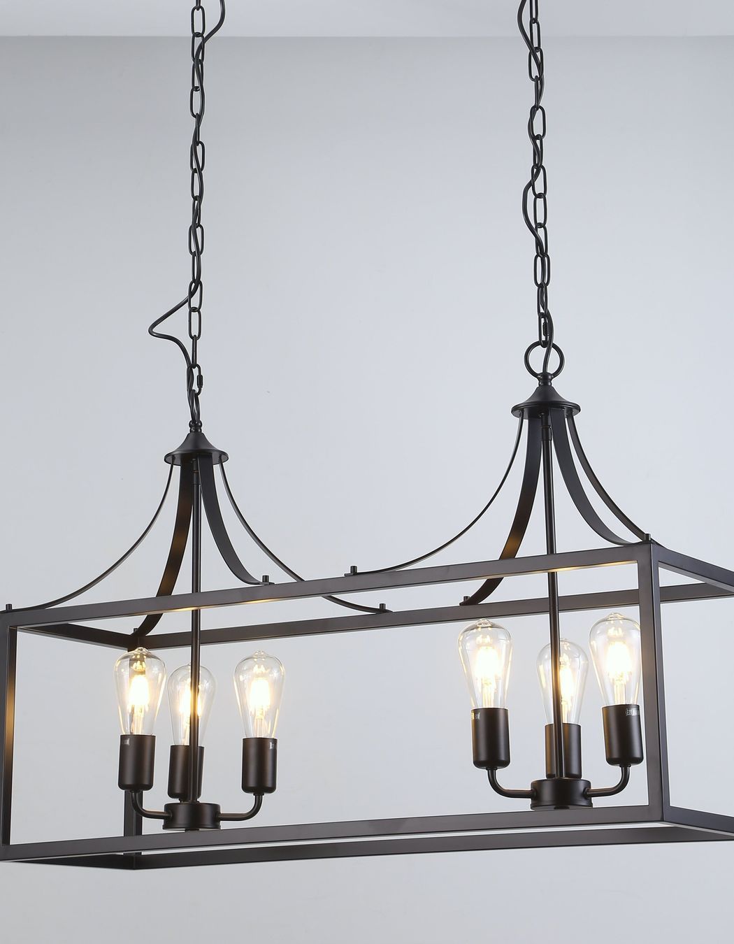 Langham | Hampton Style Dining Room Pendant Light - Black by Ivory &amp; Deene