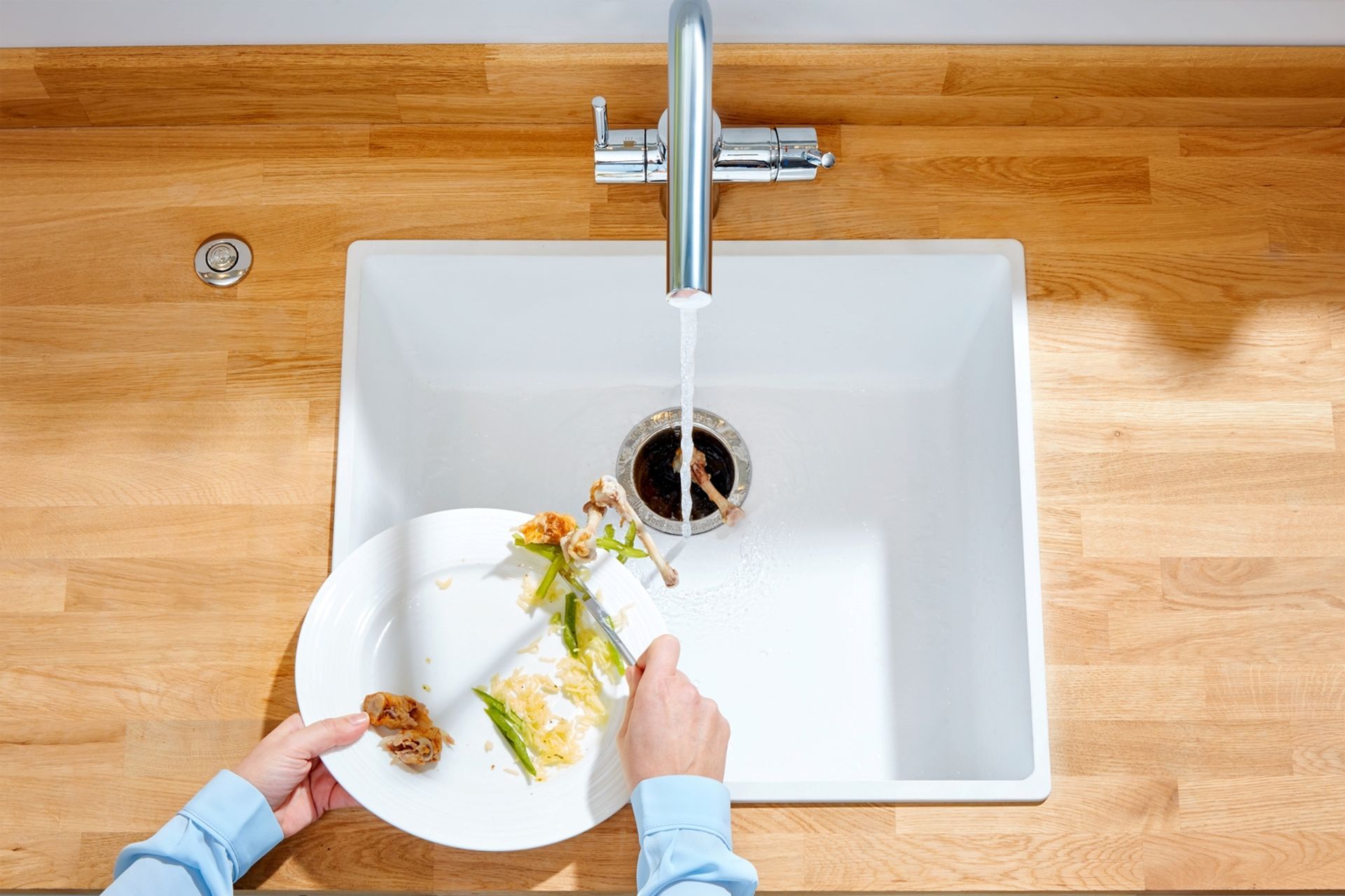 Running a steady stream of cold water during and after you’ve used an InSinkErator is essential for optimal performance.