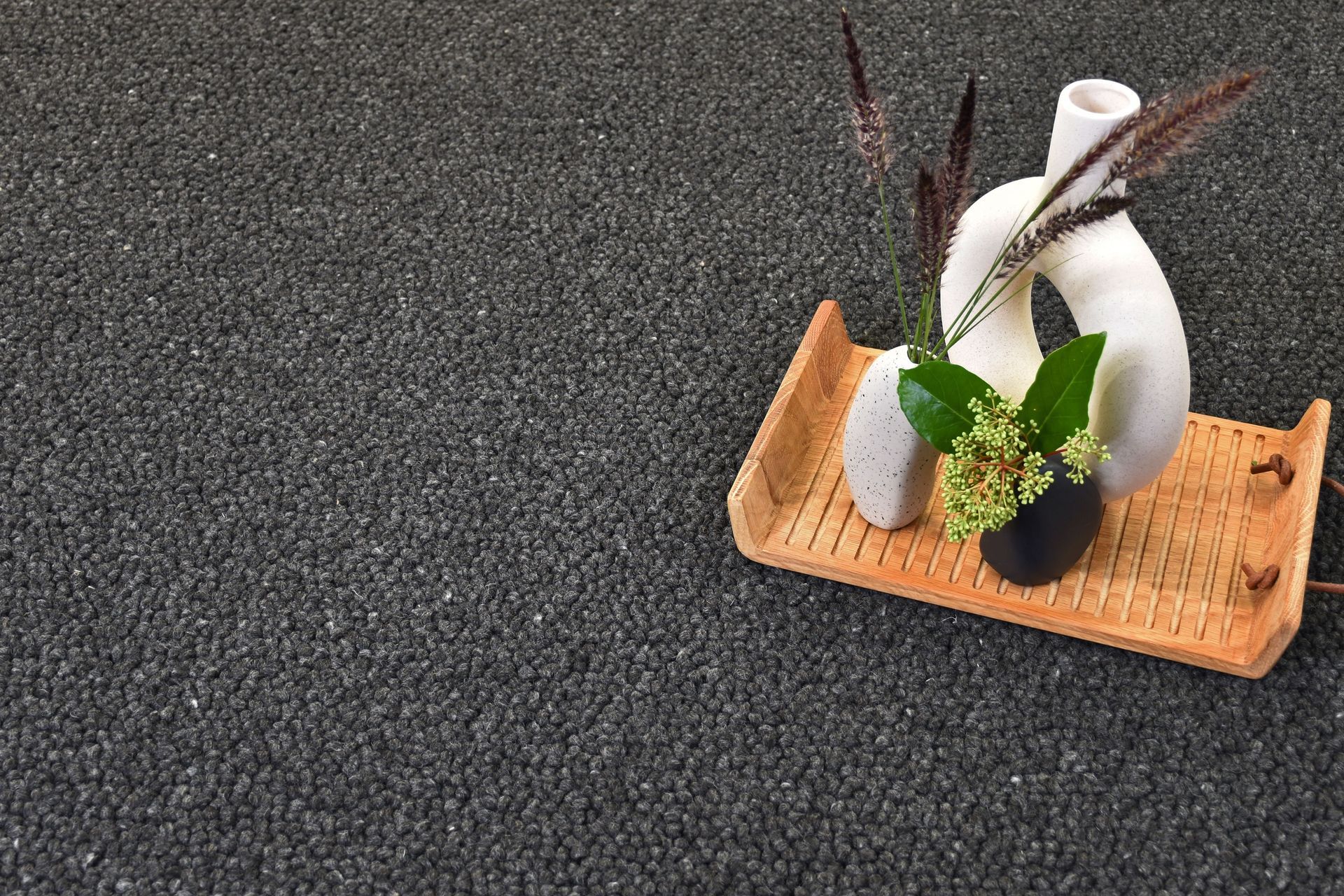 Certain wool carpets, such as this one, are crafted using 100% pure wool that is sourced directly from New Zealand. Featured product: Jamboree wool carpet.