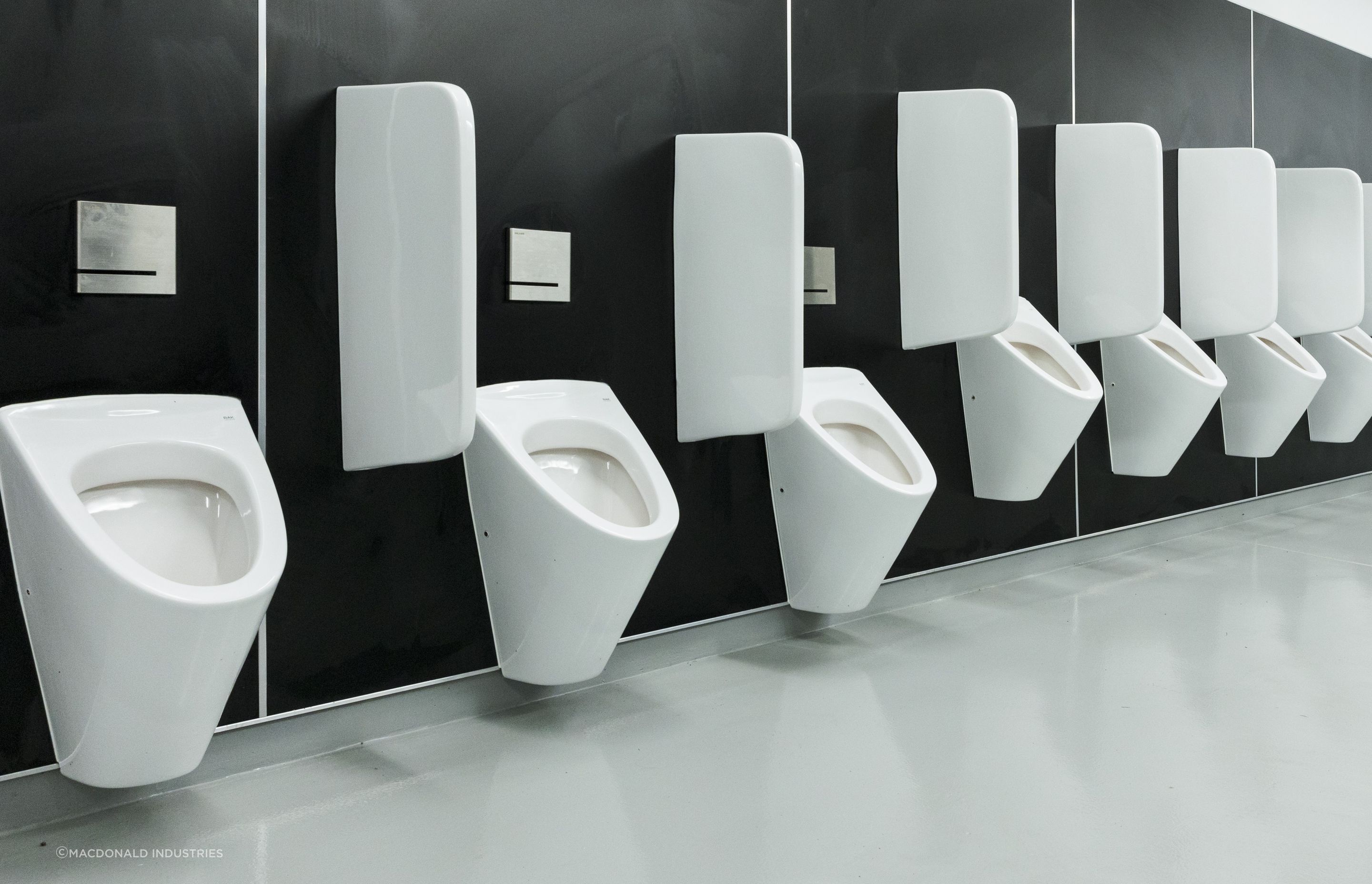 The Rak Series Wall Hung Urinal is a great versatile choice in various settings.