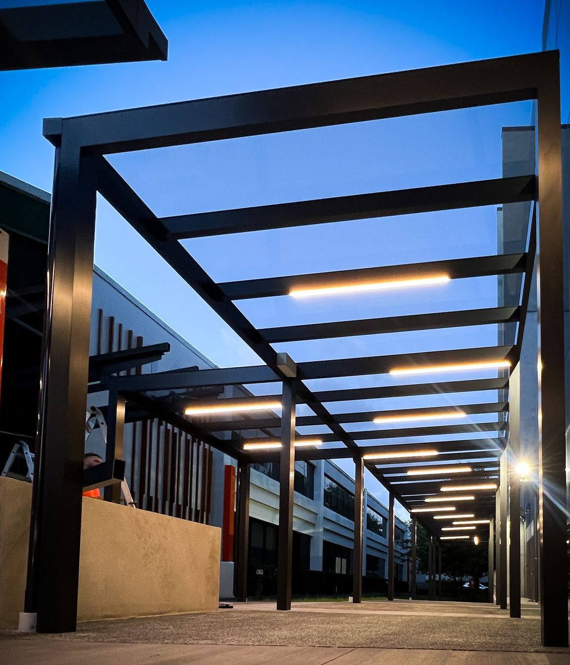 Integrating lighting is a great way to customise your pergola and take it to the next level.