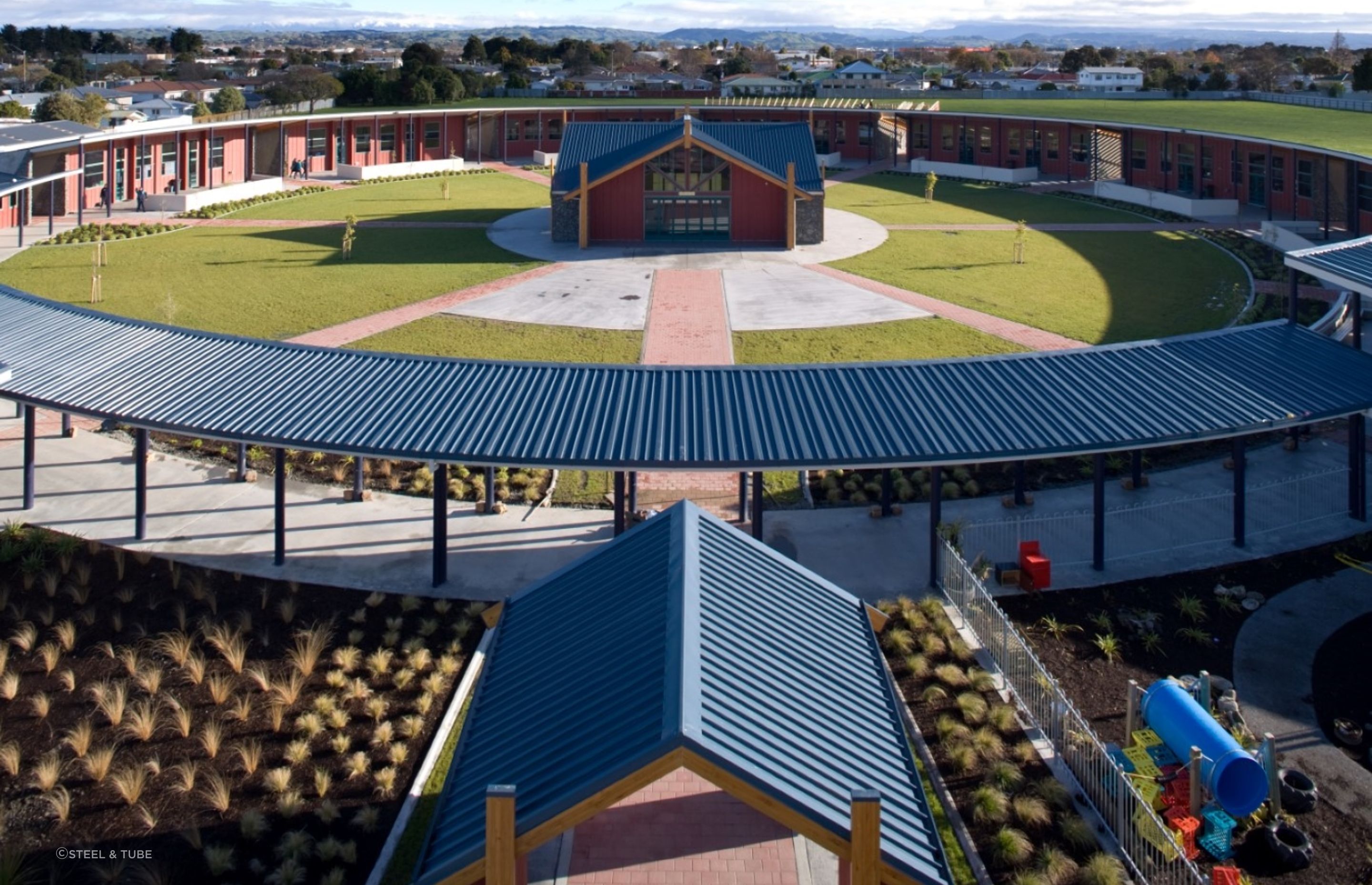 Kliplok Roofing is a high tensile clip fastened trough section option that is perfect for unique roof designs.