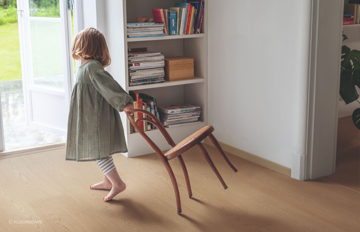 Resistant to scratches, dents, and stains, laminate is ideal for high-traffic environments and homes with children and pets.