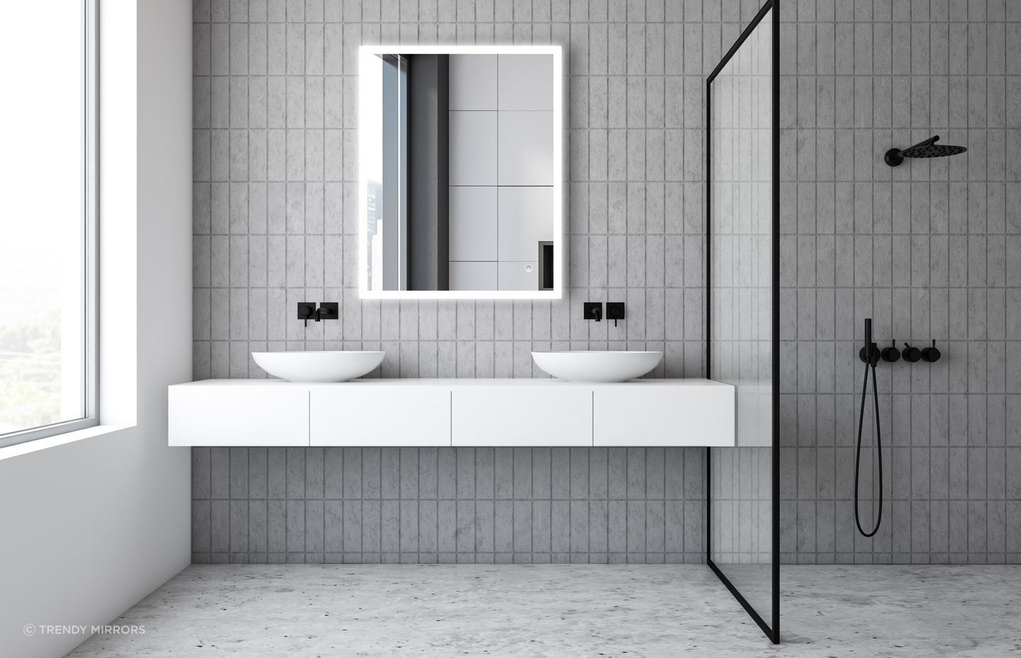 The LED Frost Light Mirror with Demister delivers on multiple levels through clarity and warmth.