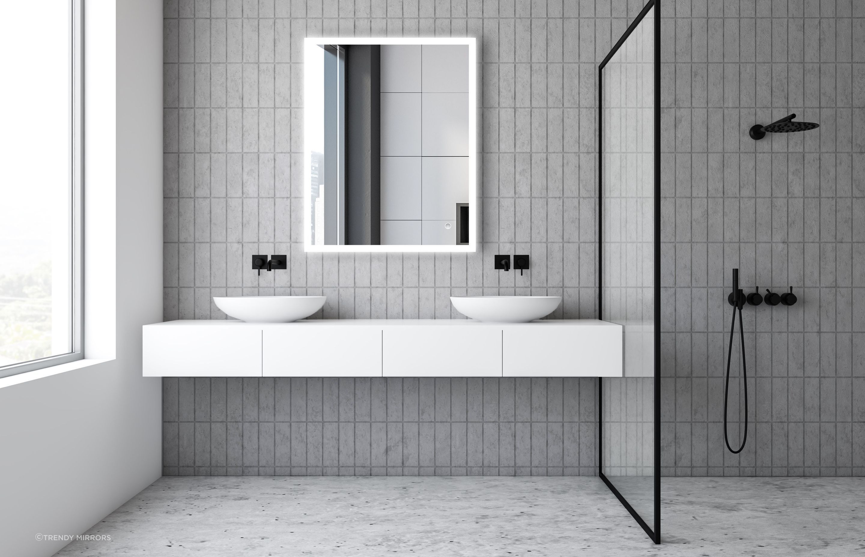 The LED Frost Light Mirror with Demister delivers on multiple levels through clarity and warmth.