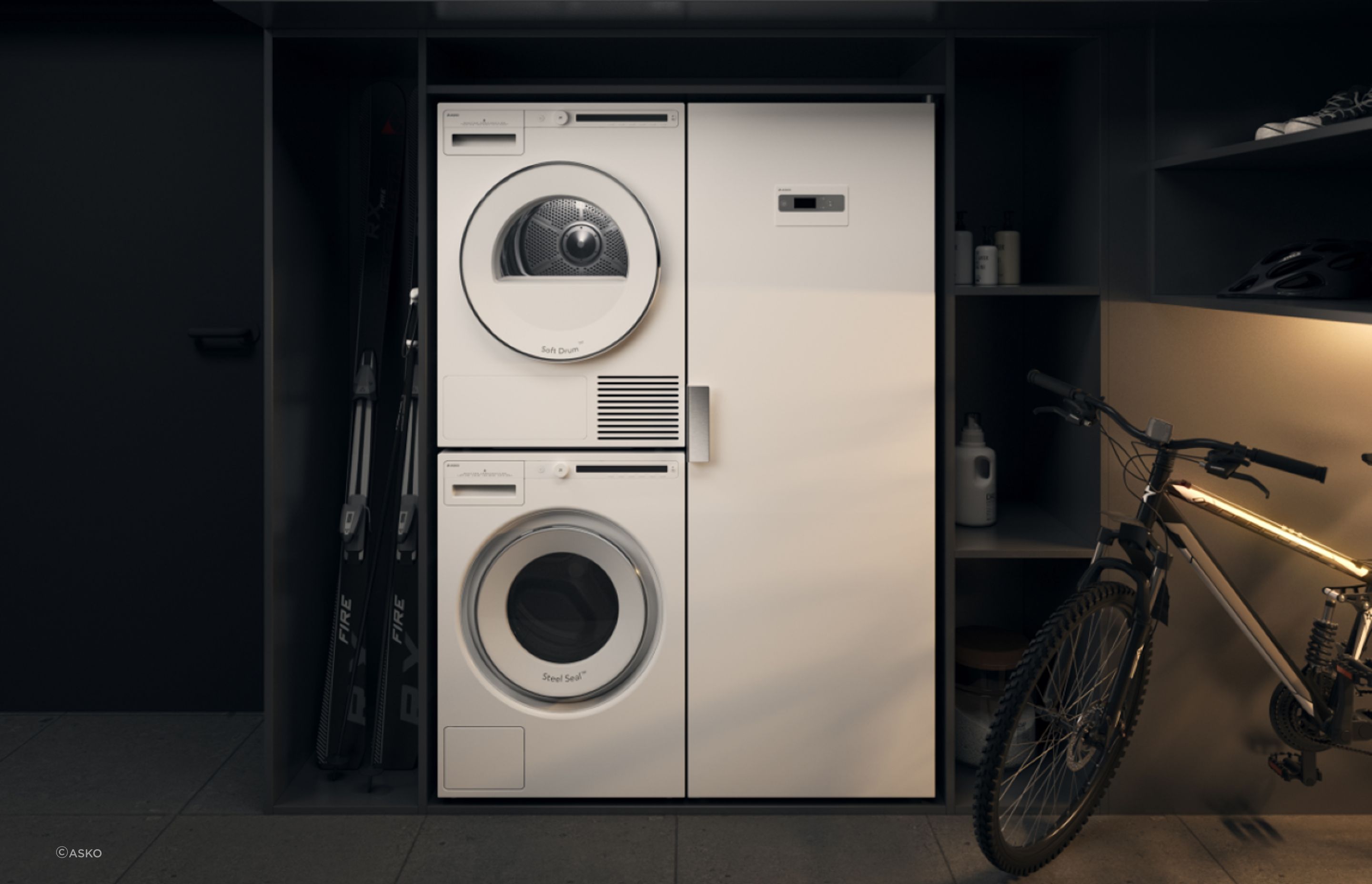 The Logic 16M Drying Cabinet by ASKO is a great complement to a washer and dryer that will help you meet all your laundry needs.