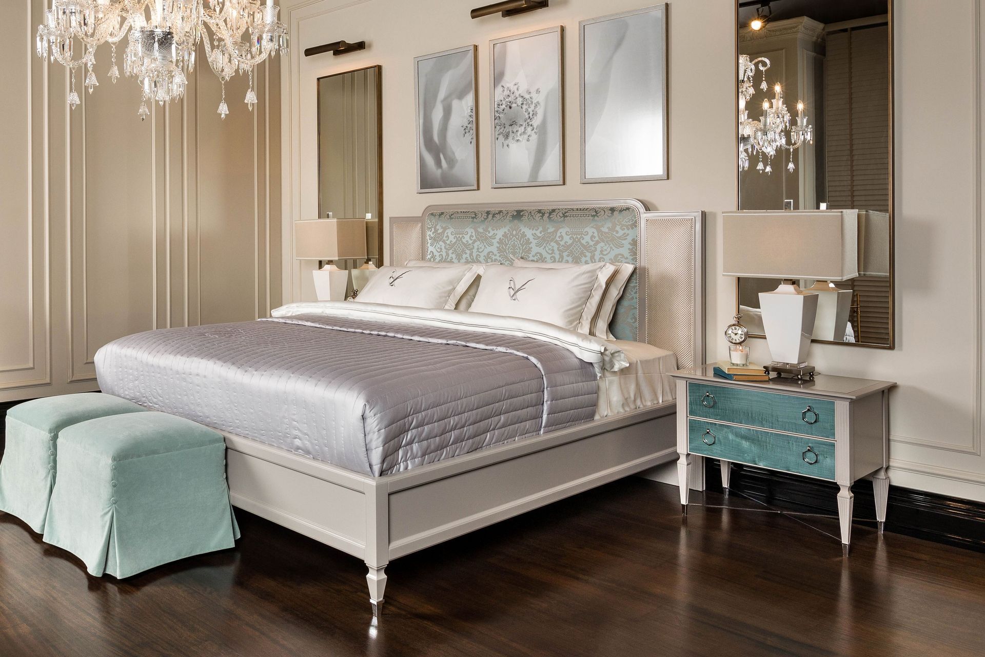 Options like the Laura Nightstand show how luxurious and timeless classical styling can be.