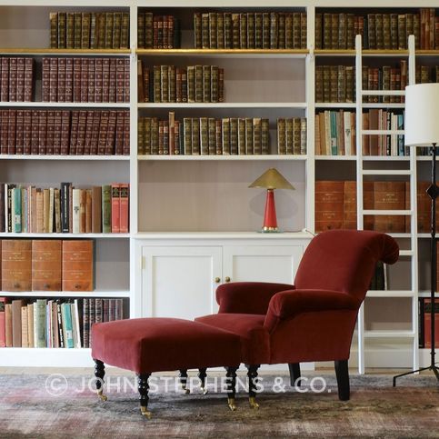 Organisation is fundamental to good styling, seen here with the Library Bookcase from John Stephens & Co.