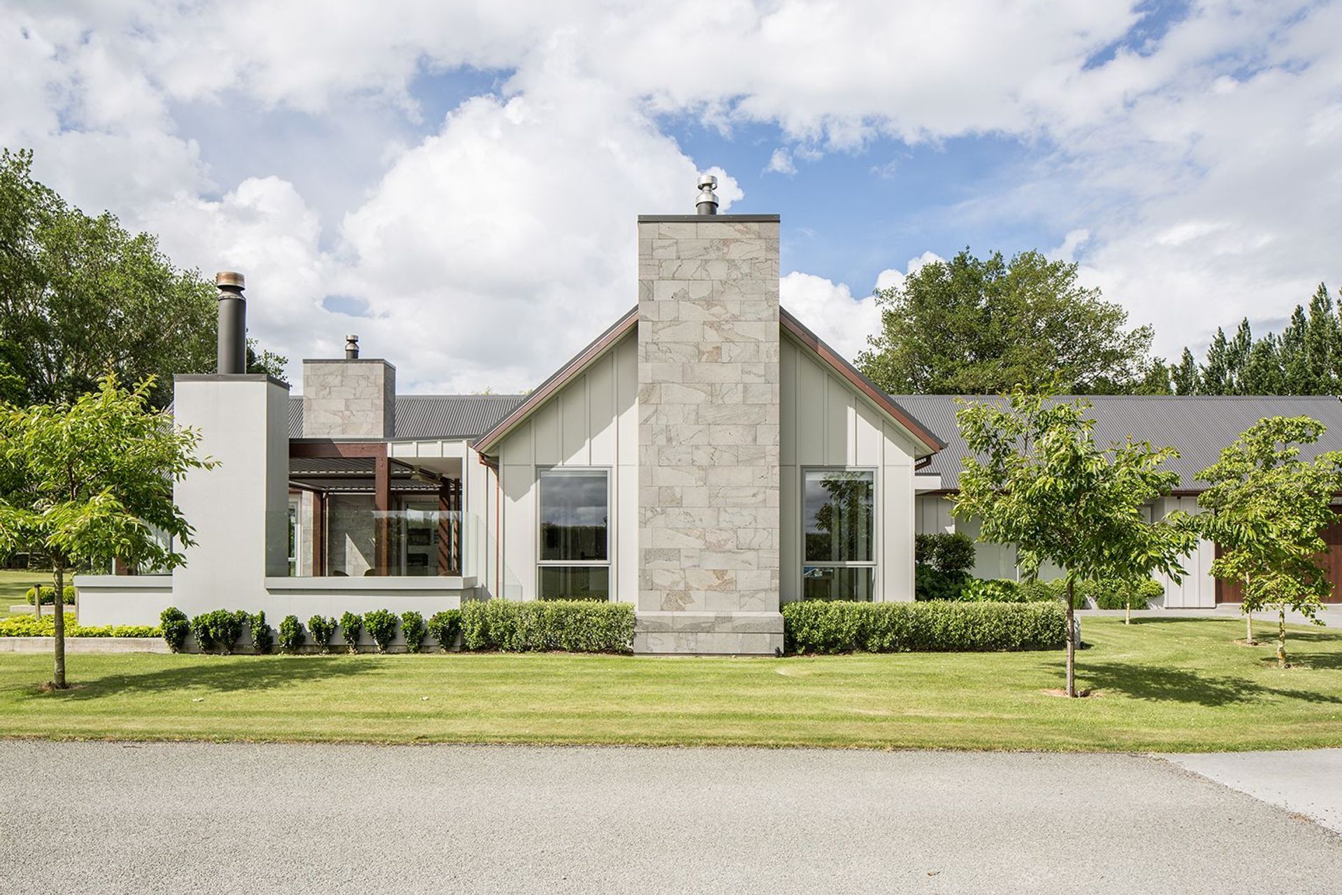 A selective and stunning use of Lightweight Bluestone Cladding.