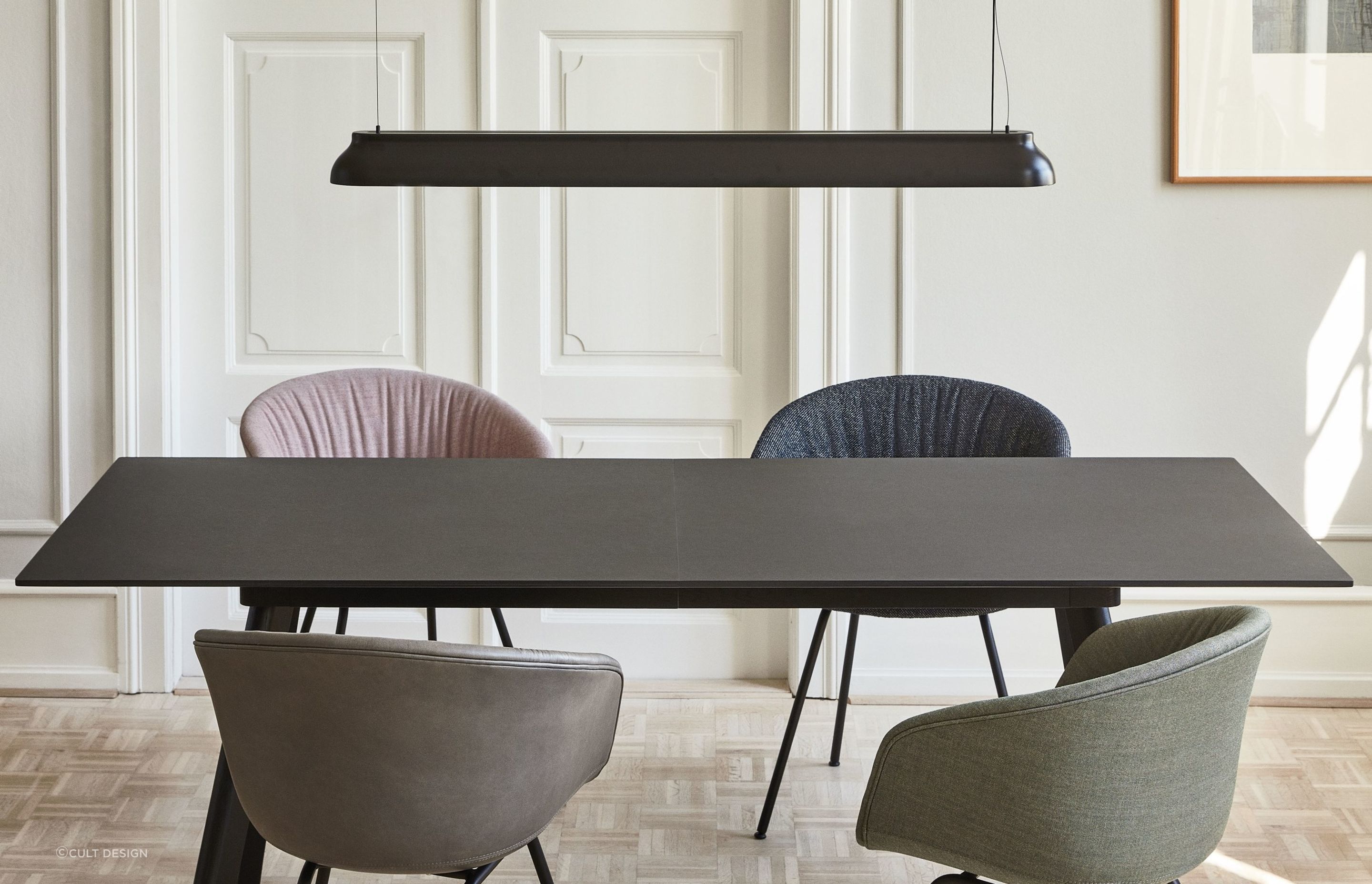 This PC Linear Light by Hay shows how sleek dining room lights can be.