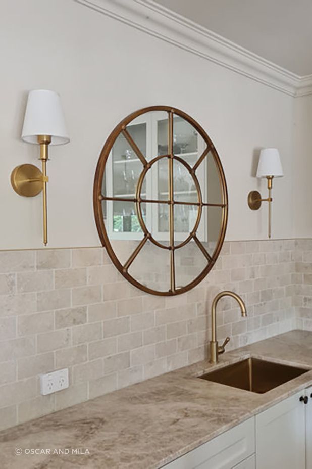 Brass Wall Light II with White Shade
by Oscar and Mila