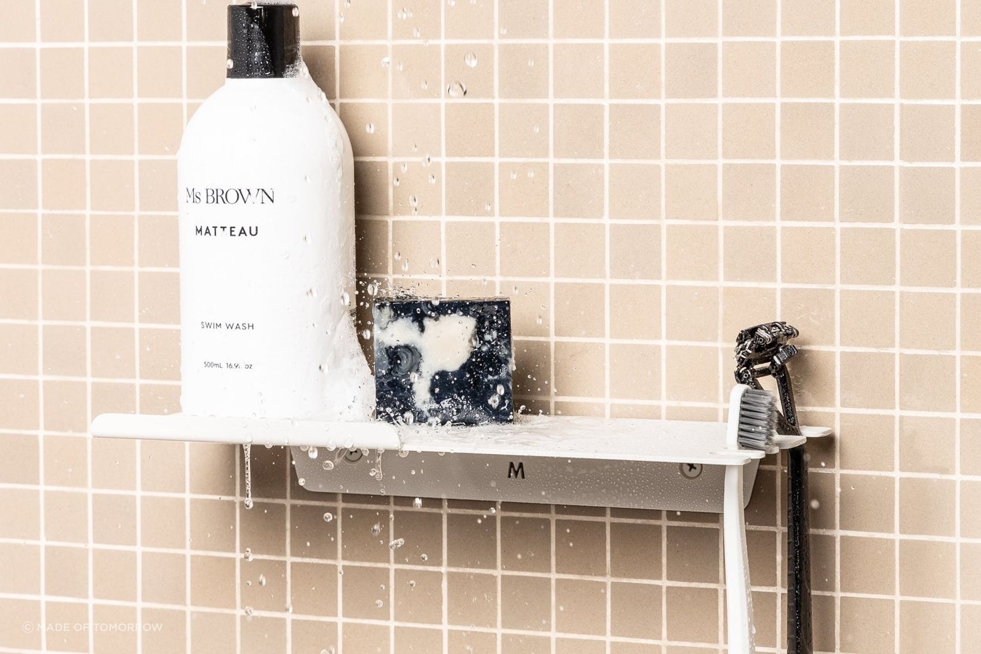 The Fold Shower Shelf is a multi-functional shower storage solution that is easy to install and looks great.