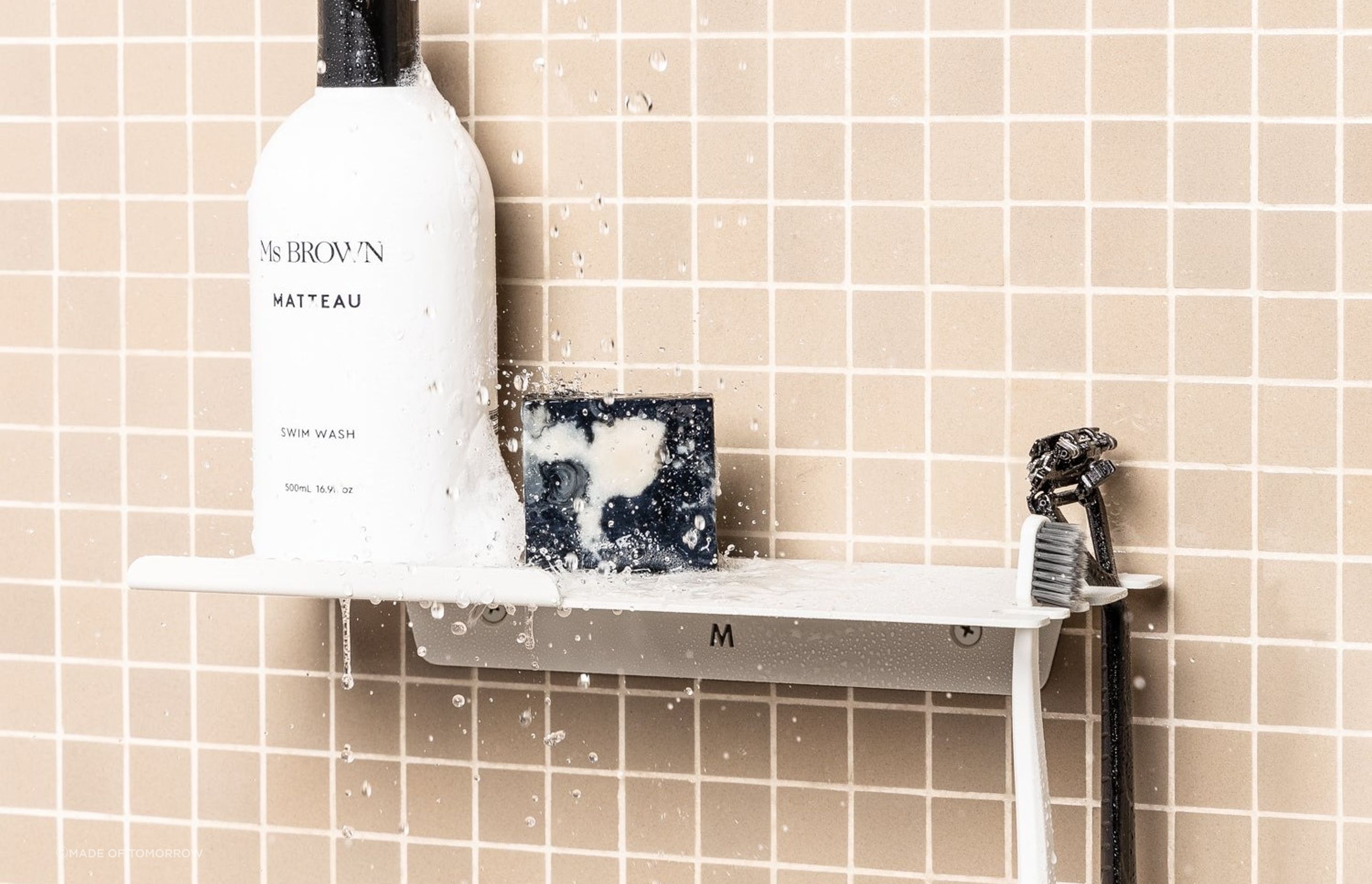 The Fold Shower Shelf is a multi-functional shower storage solution that is easy to install and looks great.
