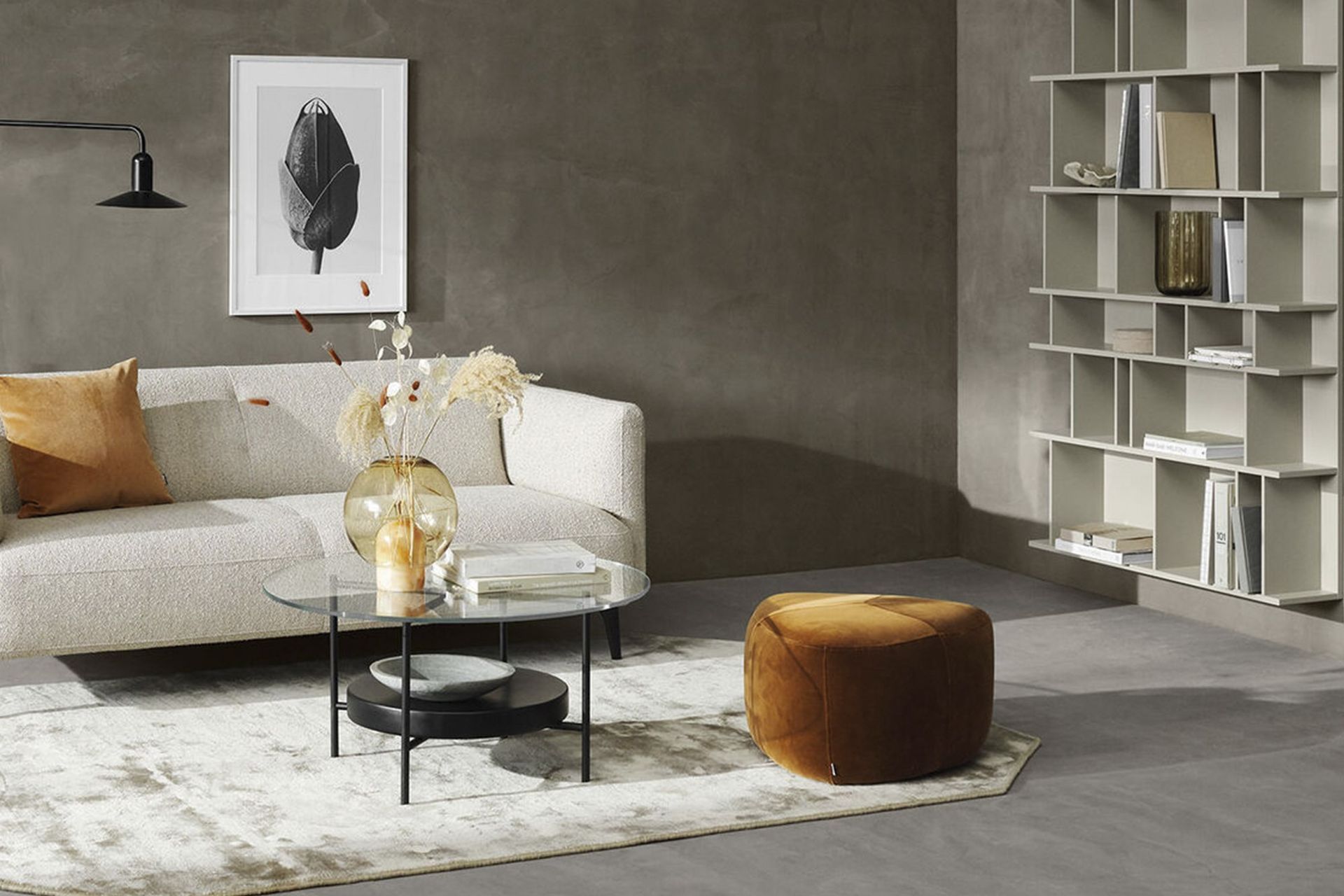 A two tiered round coffee table provides twice the opportunity for gorgeous styling.