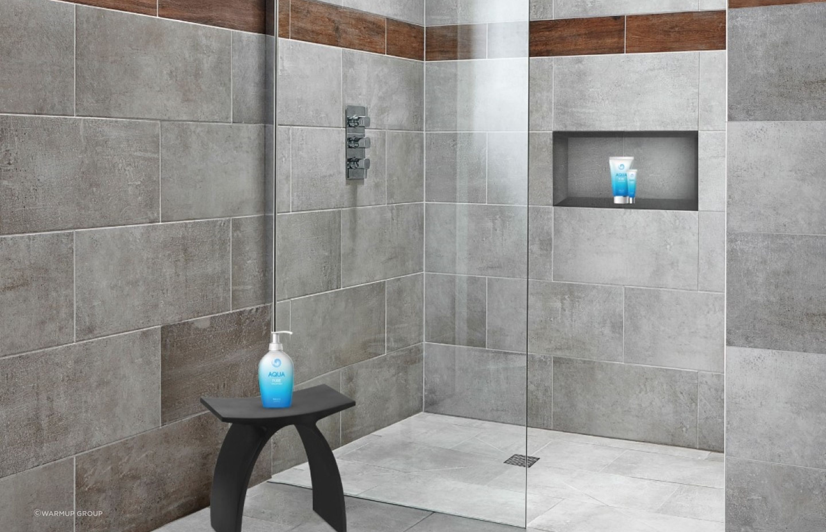 The Marmox Shower Base System facilitates a tiled flooring solution for superior comfort and aesthetics.