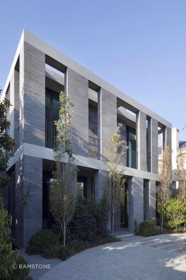 Bluestone gives a distinguished natural feel to a building that's hard to match. Featured product:  Bluestone Facades + Wall Cladding.