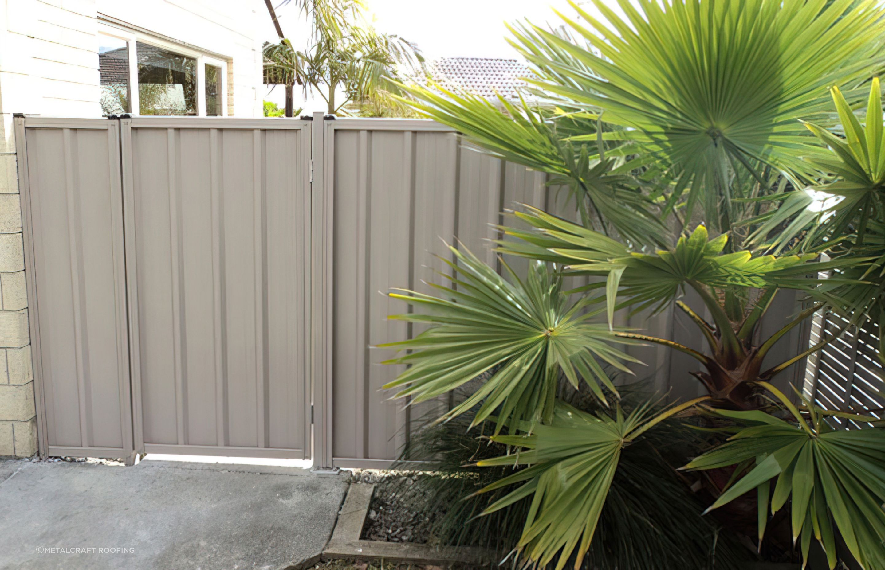These metal gates and fences by Metalcraft Roofing are made from high-quality New Zealand steel.