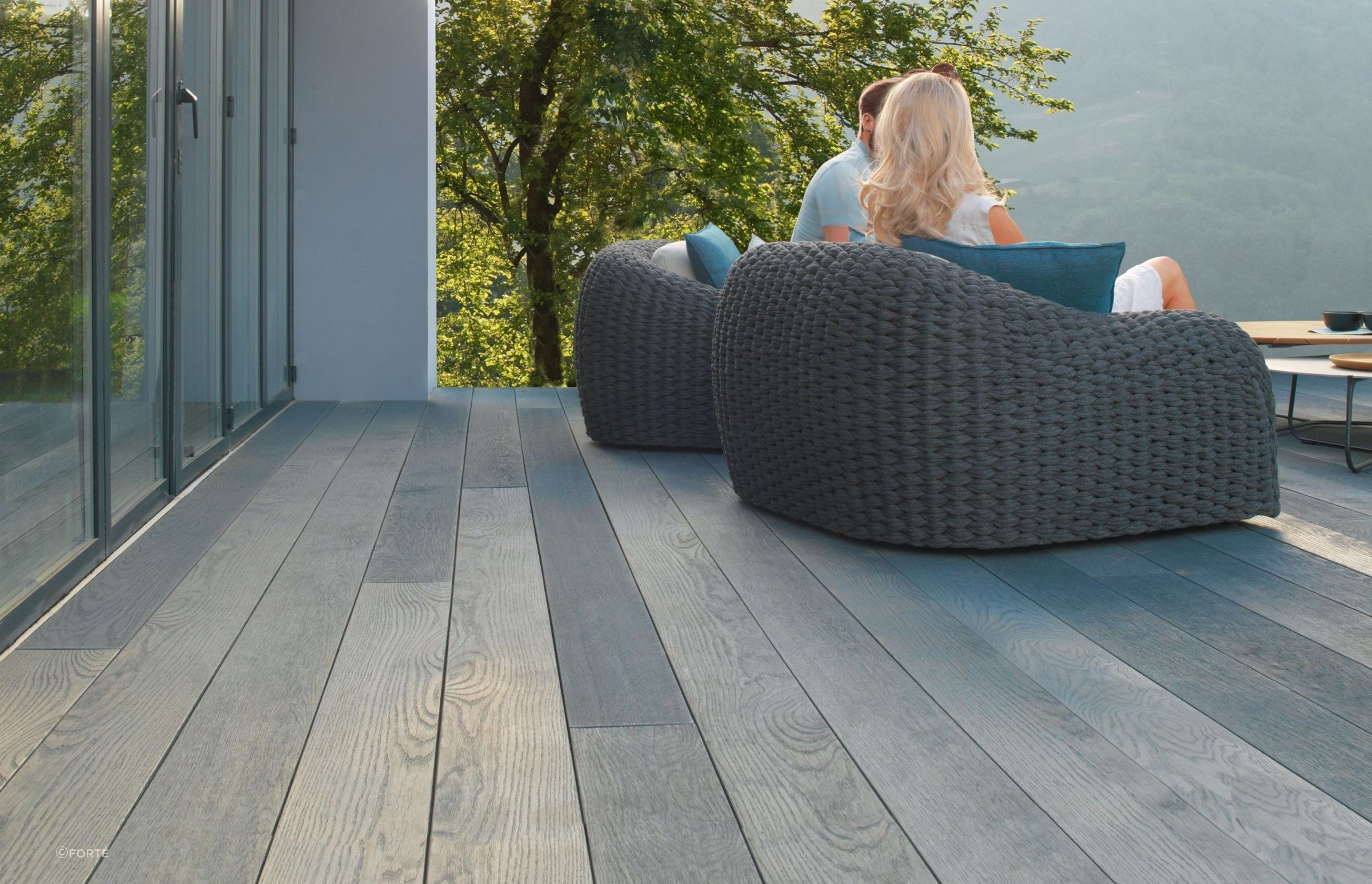 Millboard Brushed Basalt is one of the most authentic painted-wood-look decking boards available.