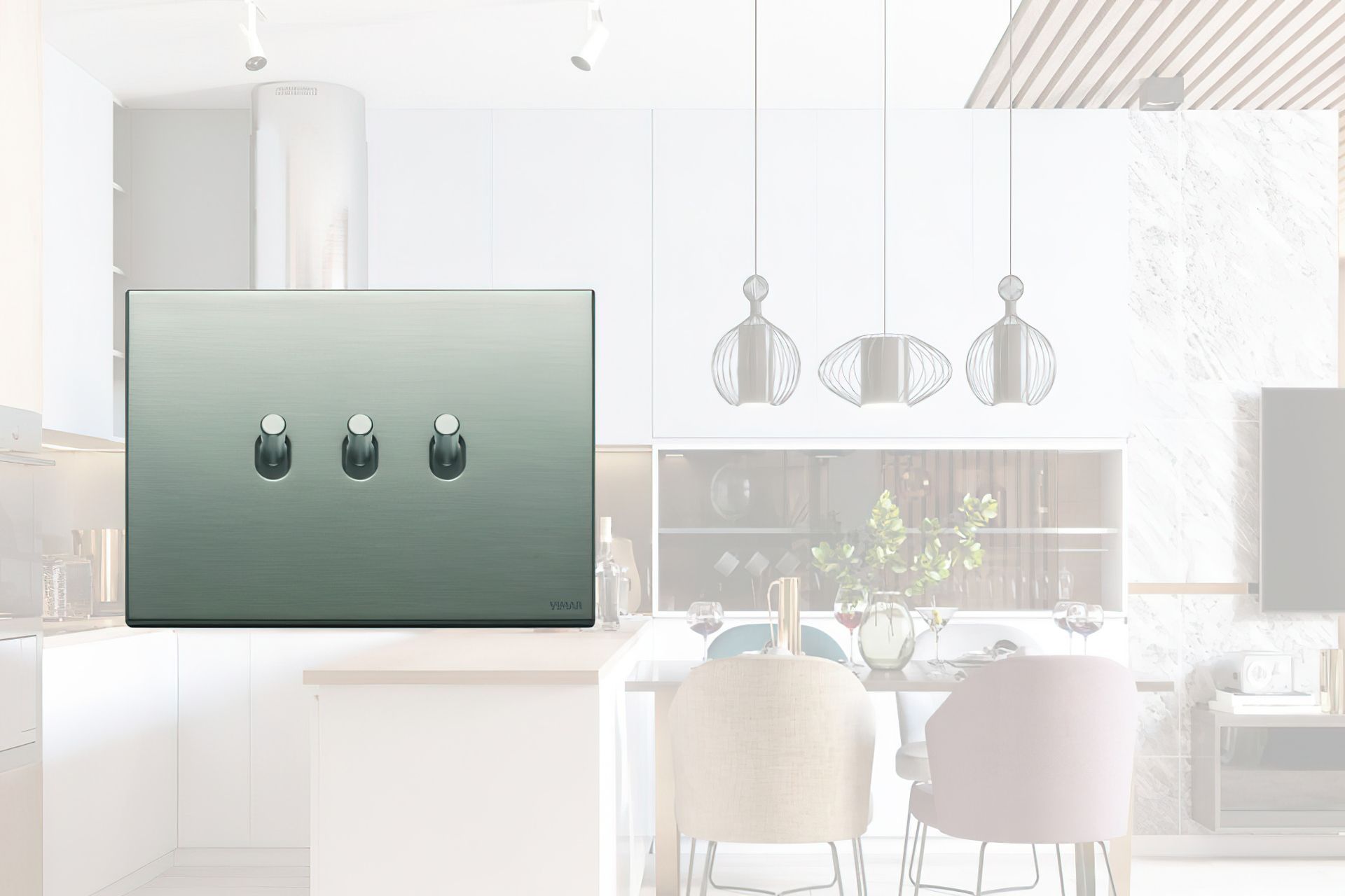 Featured: Vimar Vintage Flat – Aluminium 3 Gang Toggle Switch