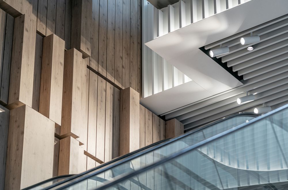 An effective residential and commercial interior wall cladding solution. Featured product: Mokuzai Custom Folded Panels.