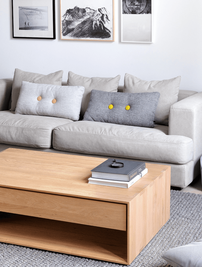 This minimalist coffee table is a practical choice for the modern living room. Featured product: Nordic Coffee Table.