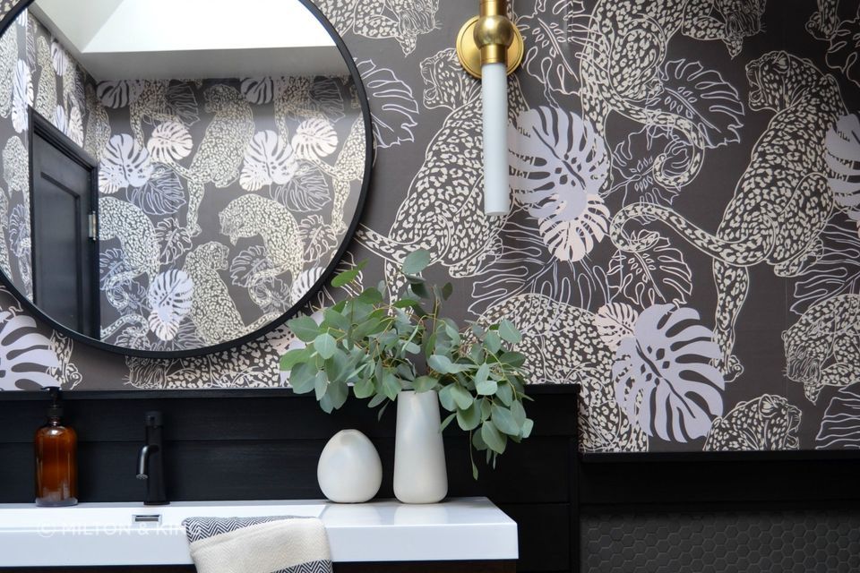 The striking Leopard Wallpaper by Milton &amp; King