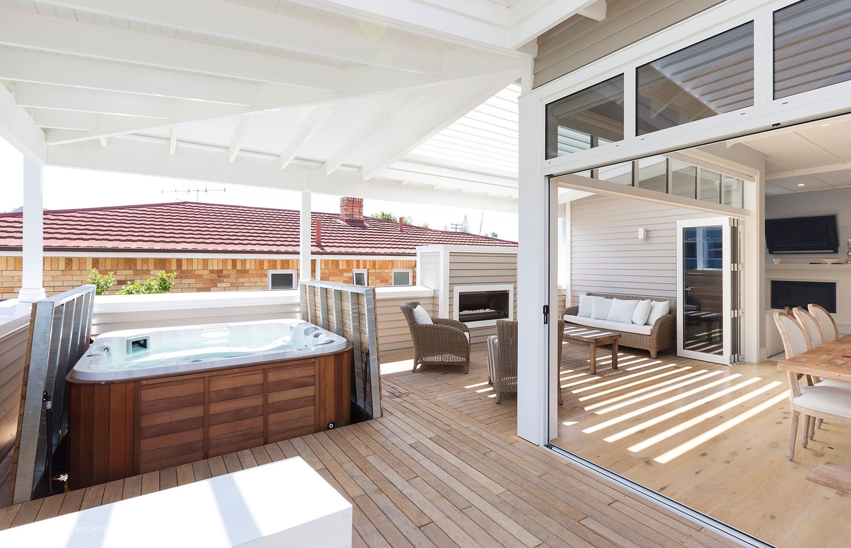 Innovation and ingenuity with this Omanu Beach home's concealed spa pool.