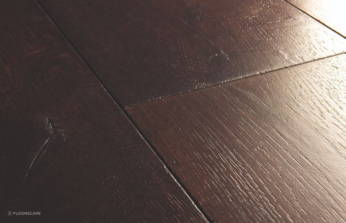 The beveled edge on the laminate planks add to the authentic look.