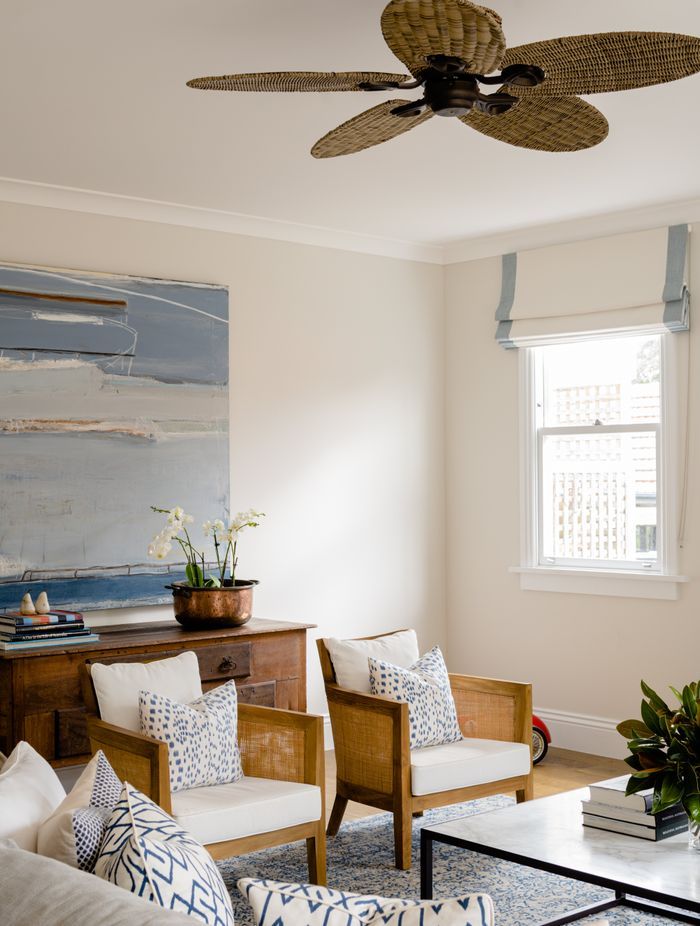 White walls are the base of many Hamptons-style living rooms. Photography: Dylan James