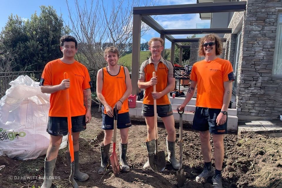DJ Hewitt team members from left: Kieran, Tom, Chris, and Kane.