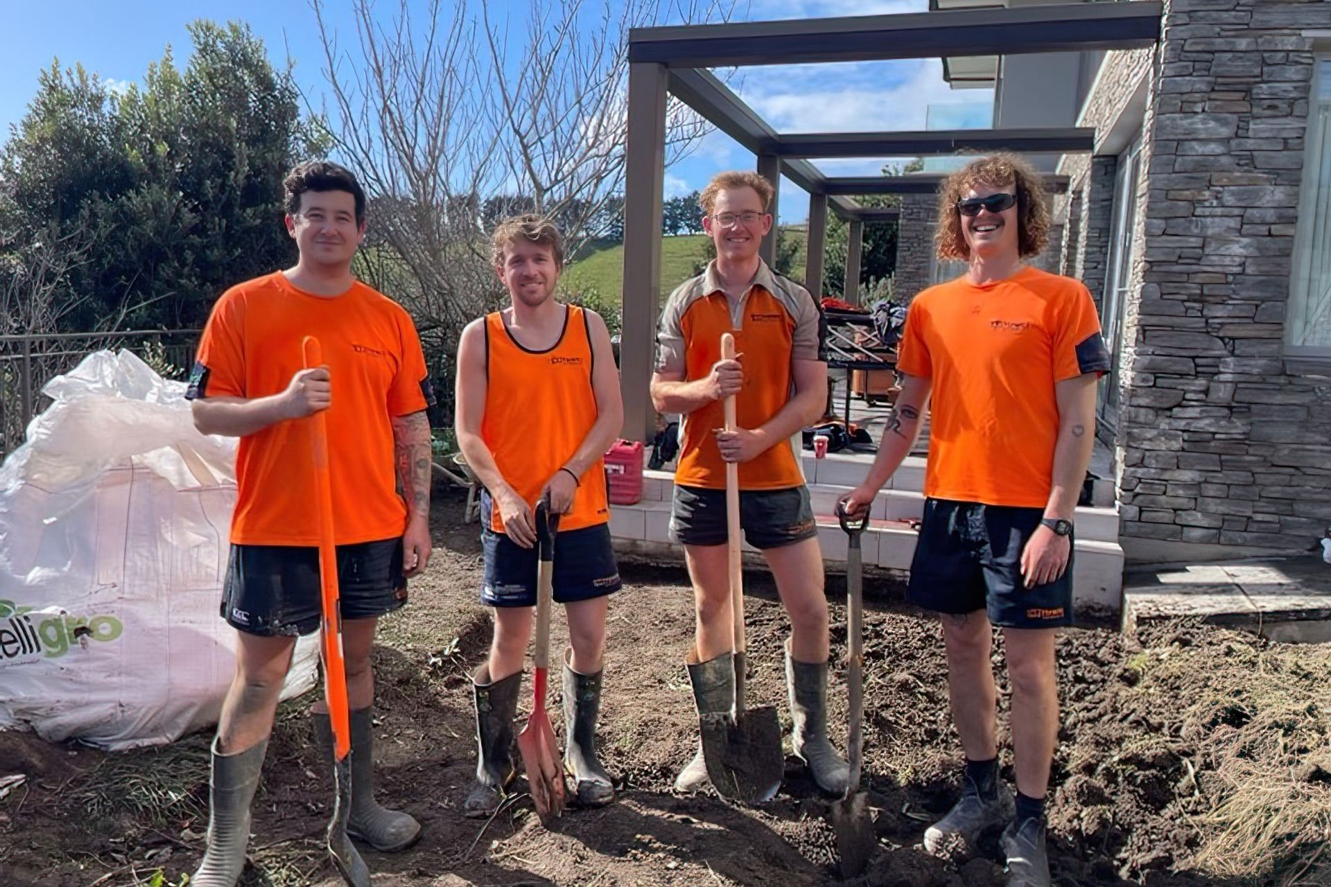 DJ Hewitt team members from left: Kieran, Tom, Chris, and Kane.