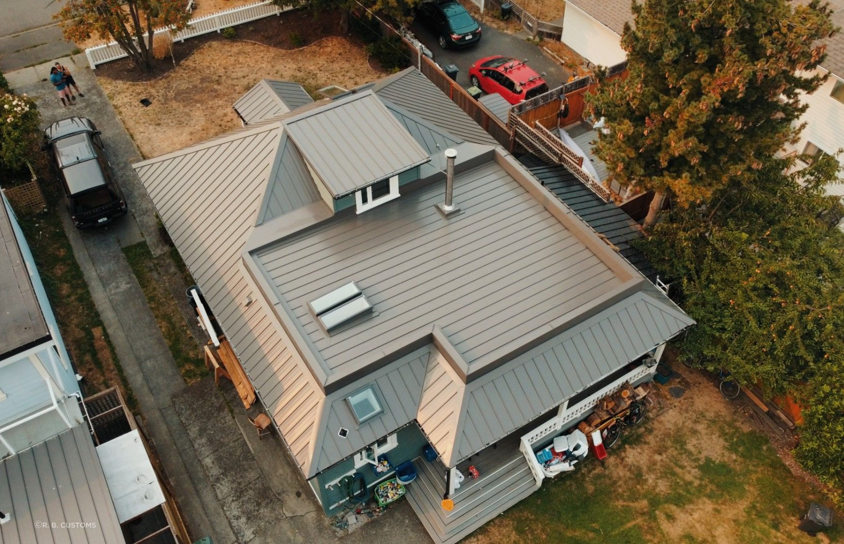 This roofing profile has breathed new life into R.B. Customs' Esquimalt Bungalow project.