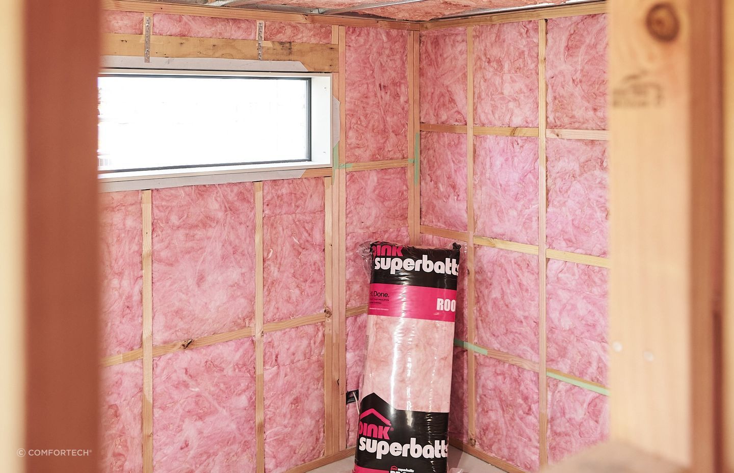 A trusted option like PINK® SUPERBATTS® Insulation is a great way ensure your bathroom walls retain heat in your space.
