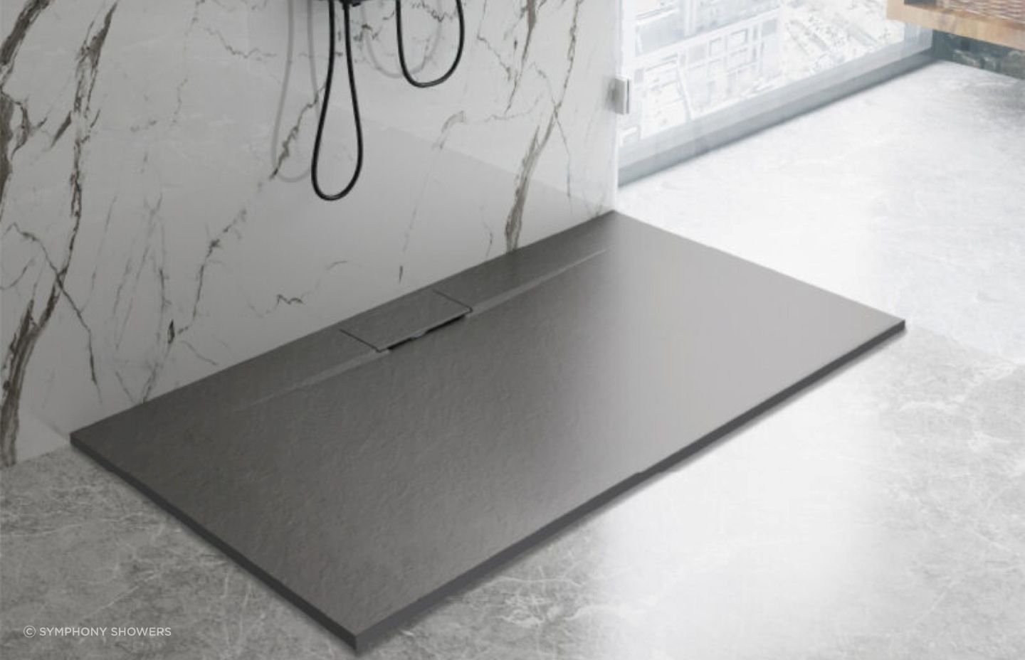 The Pinnacle Tray by Symphony Showers is made from SMC, an innovative composite material made from resin, fillers and glass fibre.