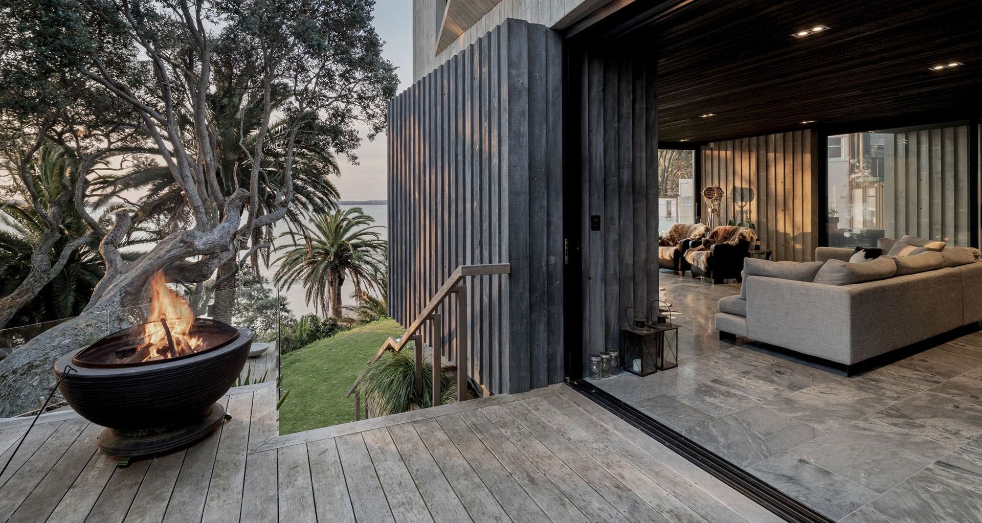 Superb indoor-outdoor flow with this stunning home in Pt Chevalier by Ponting Fitzgerald Architects.