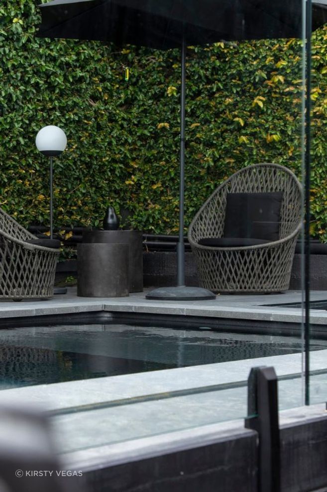 An unused front yard has been reimagined into a stunning inner-city plunge pool oasis.