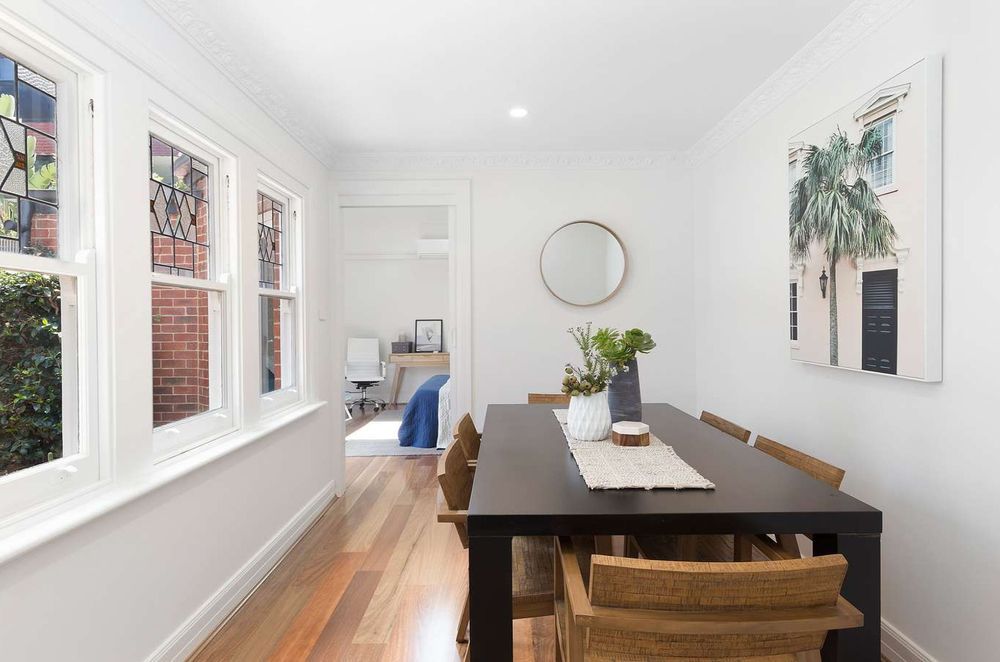 Natural lighting can affect the number of downlights you need in a room. Featured project: Prahran, Villa With Charm.