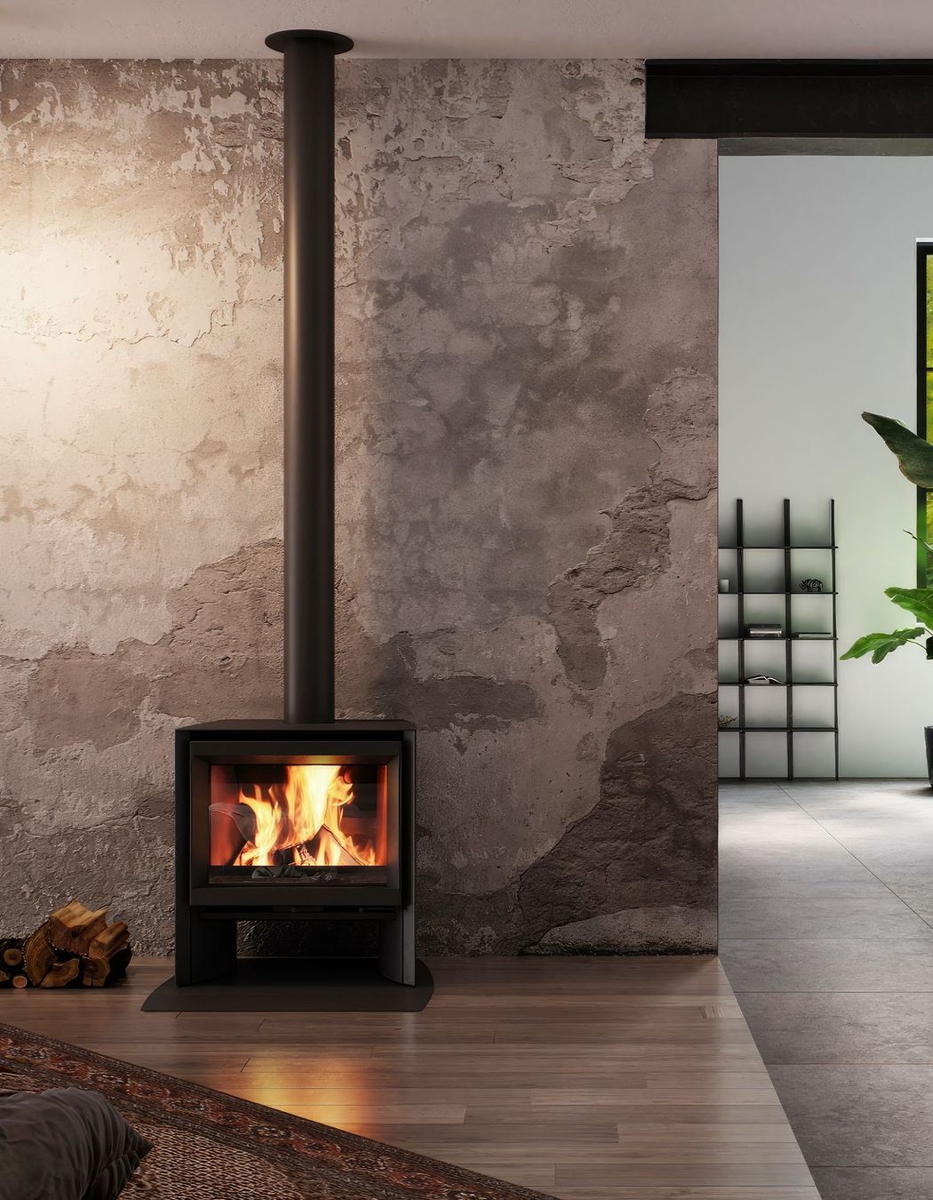 Wood burning fireplaces, infuse a living space with natural, radiant warmth. Featured product: Stuv 6 Freestanding Wood Fireplace.