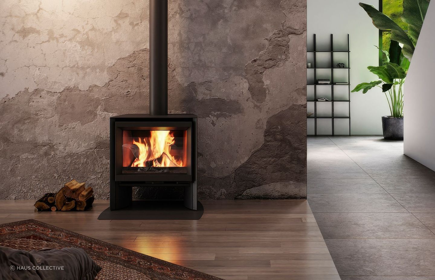 Wood burning fireplaces, infuse a living space with natural, radiant warmth. Featured product: Stuv 6 Freestanding Wood Fireplace.