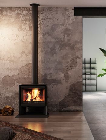 Wood burning fireplaces, infuse a living space with natural, radiant warmth. Featured product: Stuv 6 Freestanding Wood Fireplace.