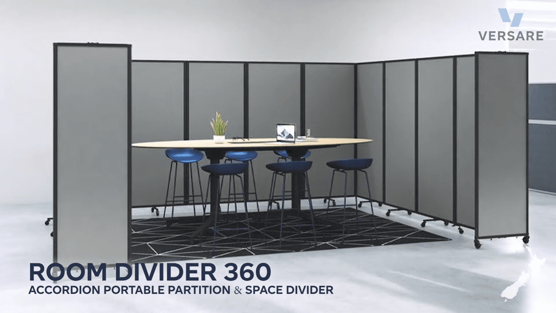 Room Divider 360 Accordion Portable Partition by Versare NZ video
