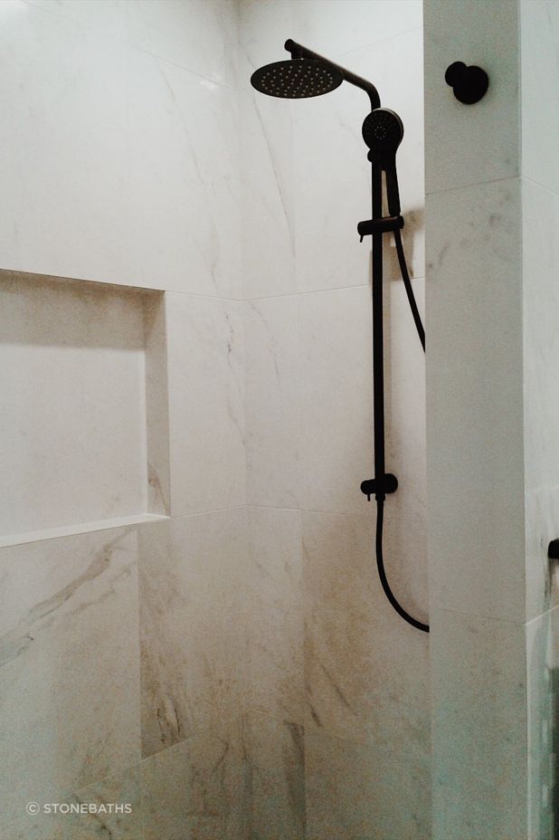 Stonebaths shower head in matte black