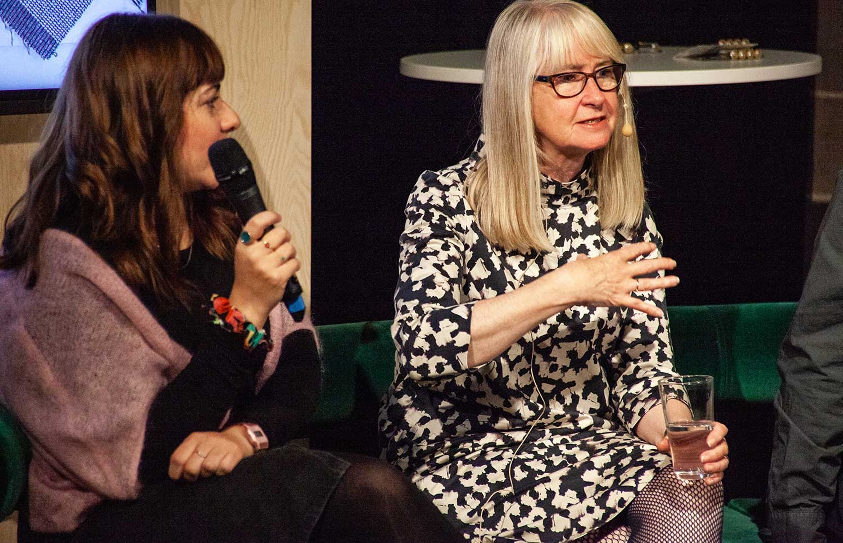 L-R: Paraskevi Fotoglou, Sustainability Engineer at Camira Fabrics, Lynn Kingdon, Head of Creative Design at Camira Fabrics