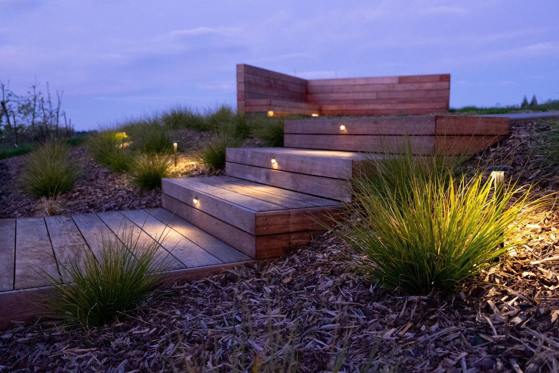 For hands-free convenience and energy savings, Gerard recommends installing sensors for lights around pathways and entry points.