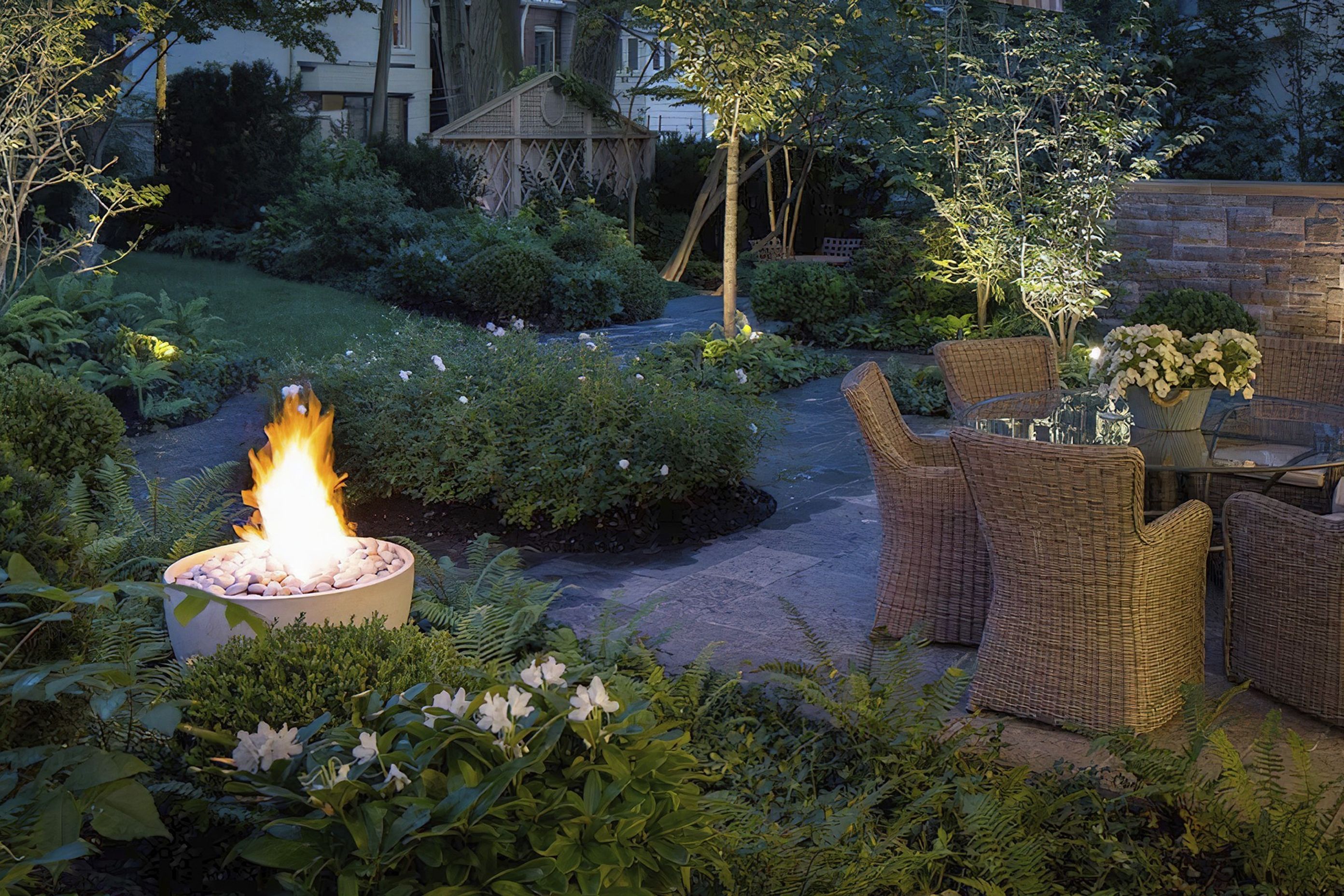 The Soba Concrete Firebowl makes a great garden feature illustrating how effective it can be as a potential fire pit idea.