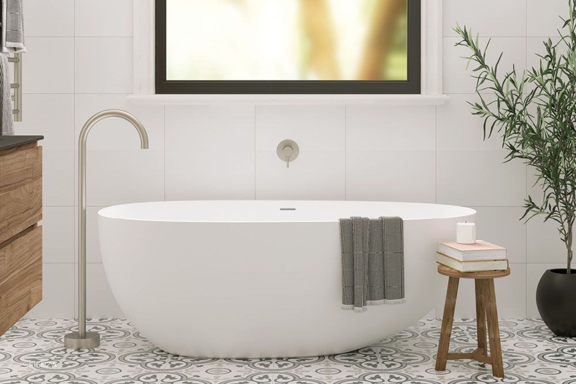 Goosneck Floor Mounted Bath Outlet
by Fienza