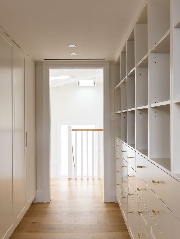 It can be installed as a shadowline detail at the wall/ceiling junction or in the ceiling to create a flangeless slot detail, as shown in this project by Studio Duo.