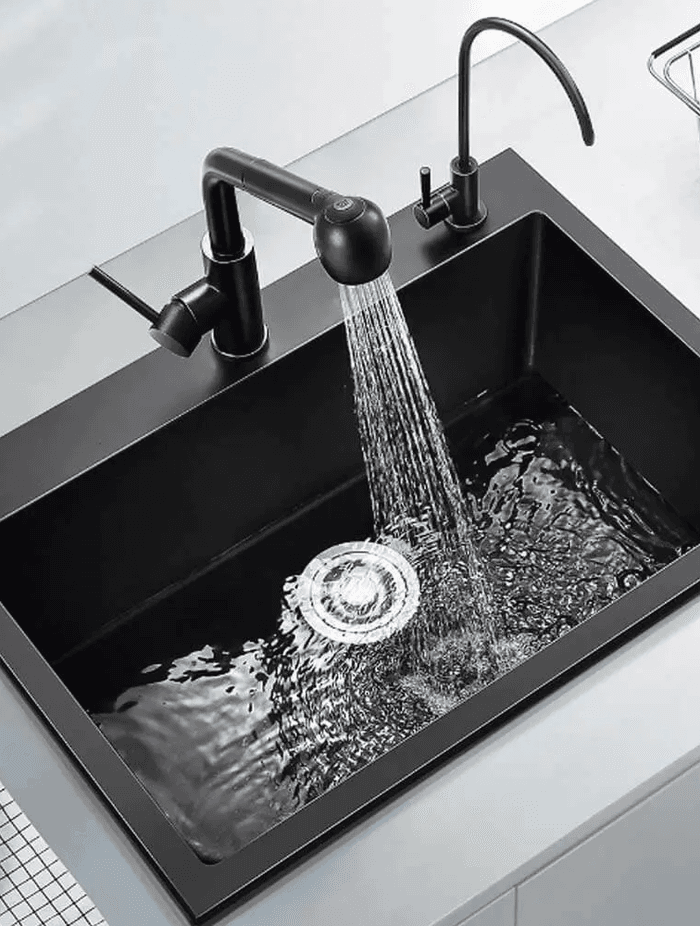 Closely matched to the kitchen's overall style, a kitchen sink can seamlessly enhance the room's design