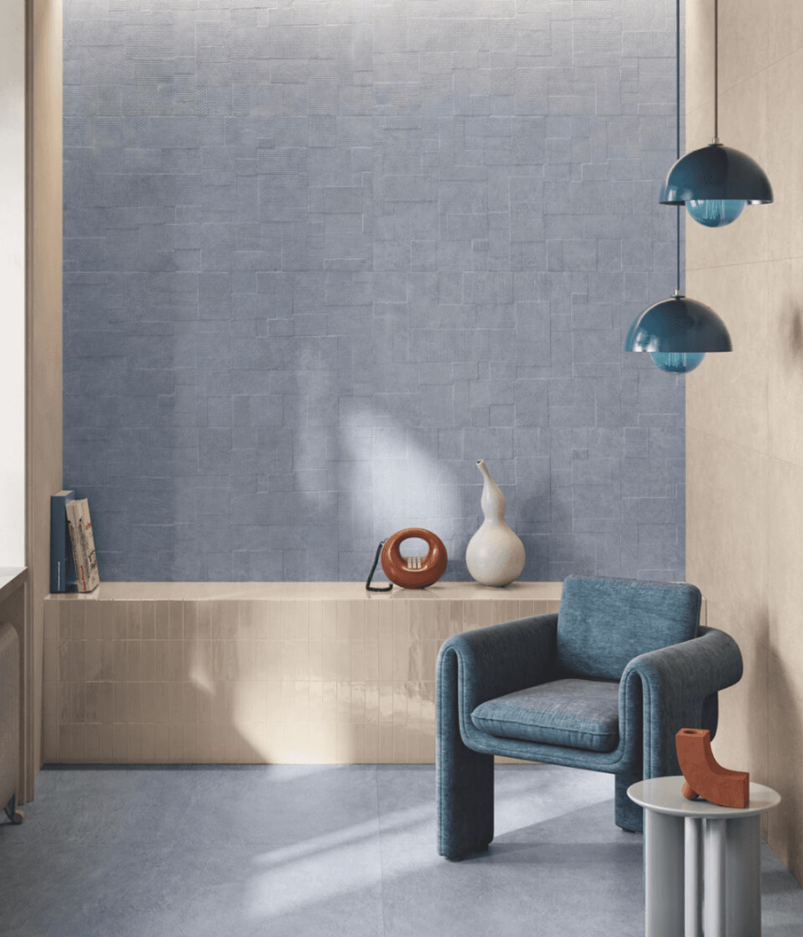 Blues are generally more widely appealing, but any bold colour choice requires due consideration.