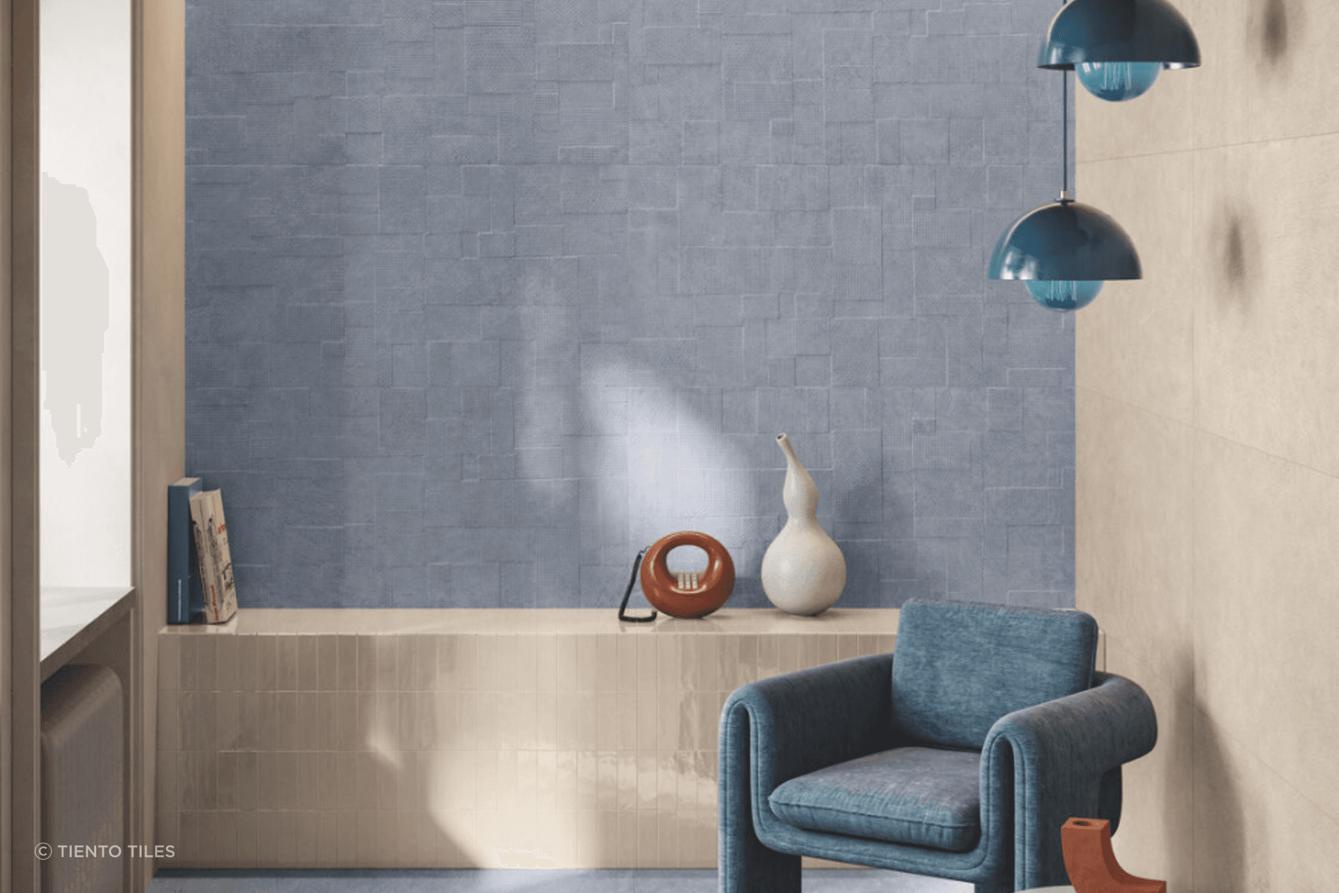 Blues are generally more widely appealing, but any bold colour choice requires due consideration.